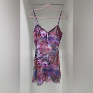 Vibrant Floral Slip Dress